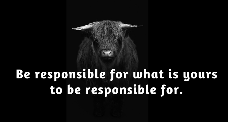 Be Responsible For What is Yours to be Responsible For